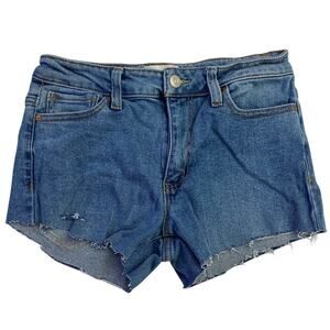 RSQ Low Rise Flare Distressed Cutoff Blue Denim Jeans 26 Womens Juniors festival